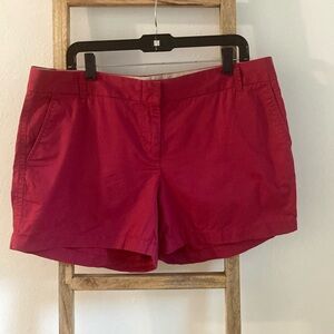 J.Crew Broken in Chino Shorts, dark pink, Size 14
